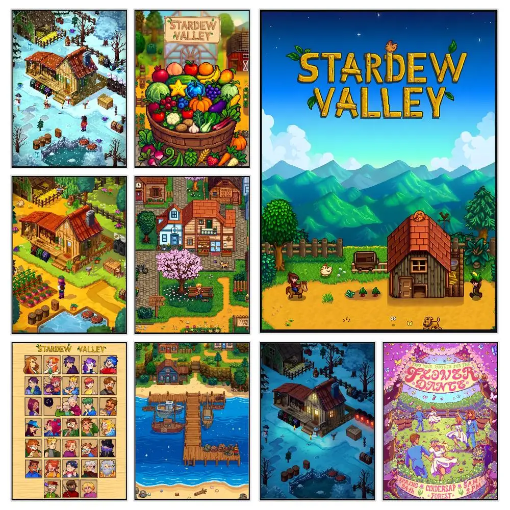Farming Game S-stardew Valley Poster Modern Luxury Wall Poster Home Decor Space Enhancer