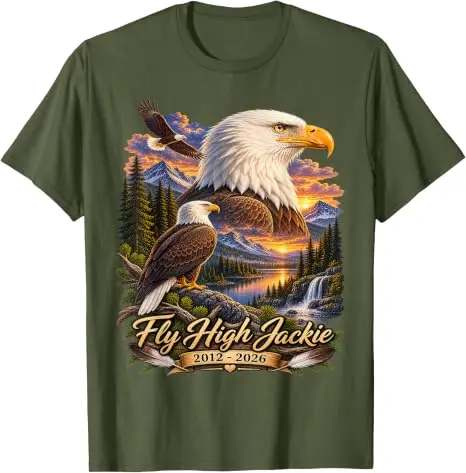 Fly High Jackie, Jackie und Shadow Weißkopfseeadler T-Shirt Y2k Lässige Grafik-Bekleidung Weißkopfseeadler Großer Bär Jackie und Shadow T-Shirt Geschenk – Detail 9