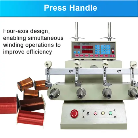 High-quality Winding Machine Automatic Coil Winder Frequency Conversion Drive 4/6 Axis 0.1-0.8mm Cables Wire Winding Machine