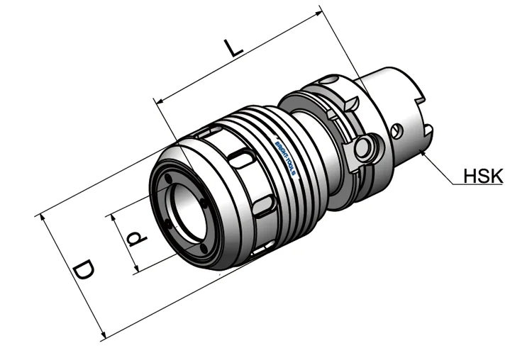 Bright-tools Supply High Quality  HSK 63 Power Milling Chuck Tool Holder For Cnc Lathe Machine