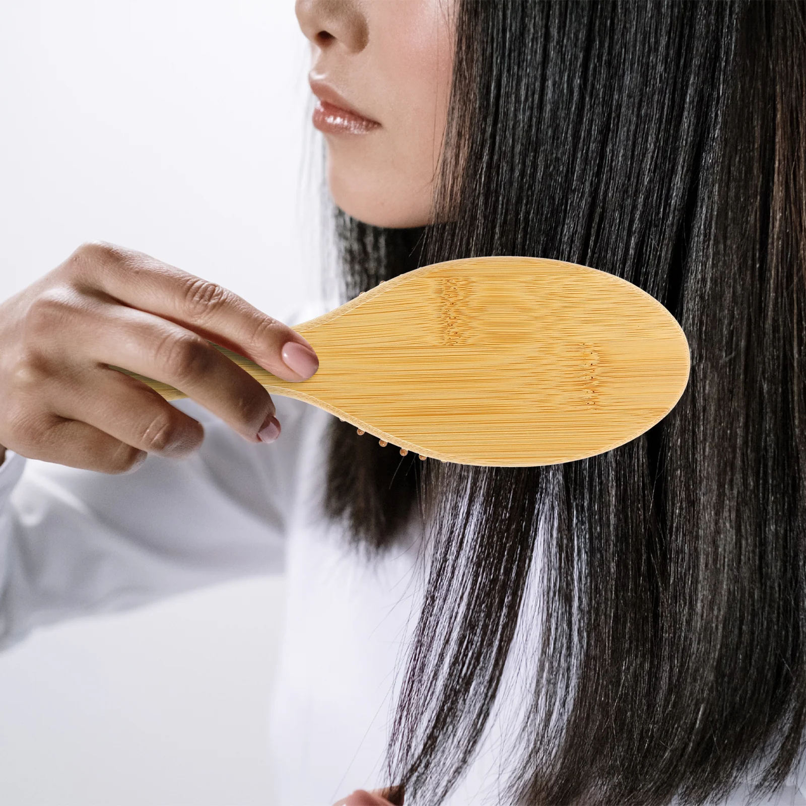 

2pcs Bamboo Scalp Massage Comb Anti-Static Wooden Hair Comb For Men Women Lightweight Travel Use Split Ends Dandruff