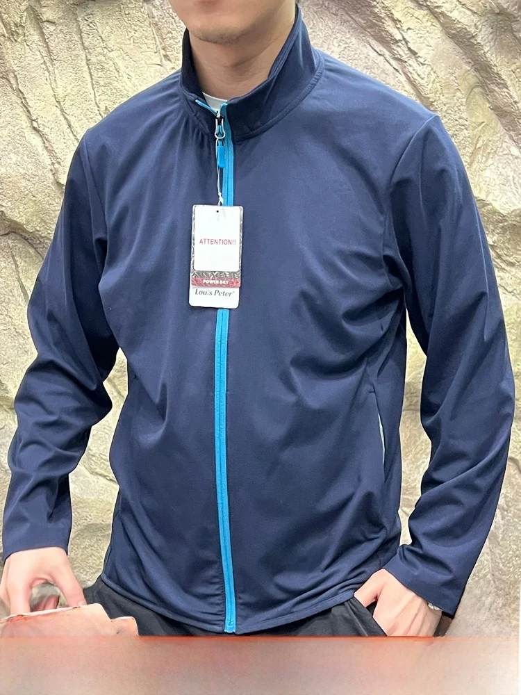 

Lightweight Outdoor Men's Jaet Stand Collar Zipper Closure Polyester Fiber Stand Fit Youth Sle Autumn Faion