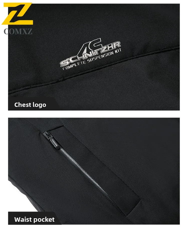 الرجال سترة قطن 2025 نموذج وأضاف الصوف سميكة العزل الدافئة هود سترة معطف في الهواء الطلق ملابس الشتاء غير رسمية سترة قطن #5