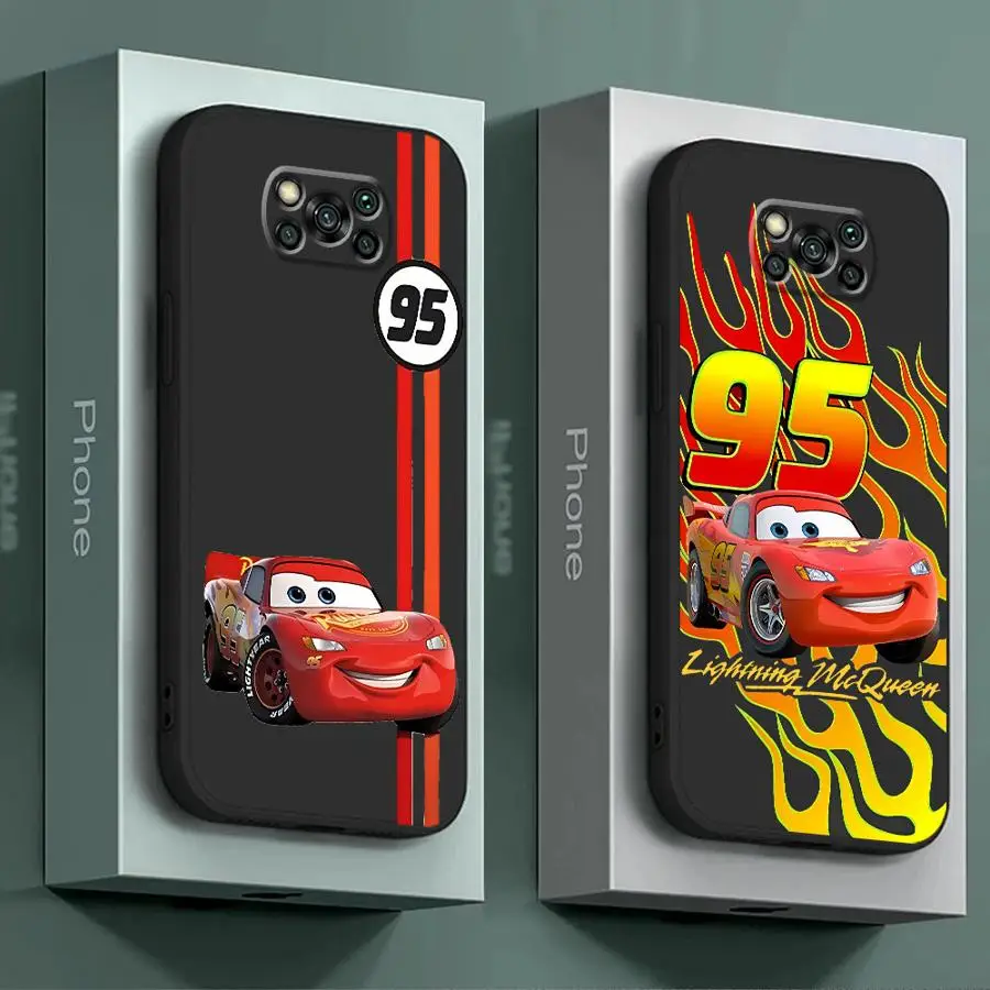 Cool Lightning McQueen Disney Phone Case for Poco C40 M3 X4 GT X3 NFC M5 M4 Pro 5G F5 F1 C50 C51 X4 Pro TPU Back Cover