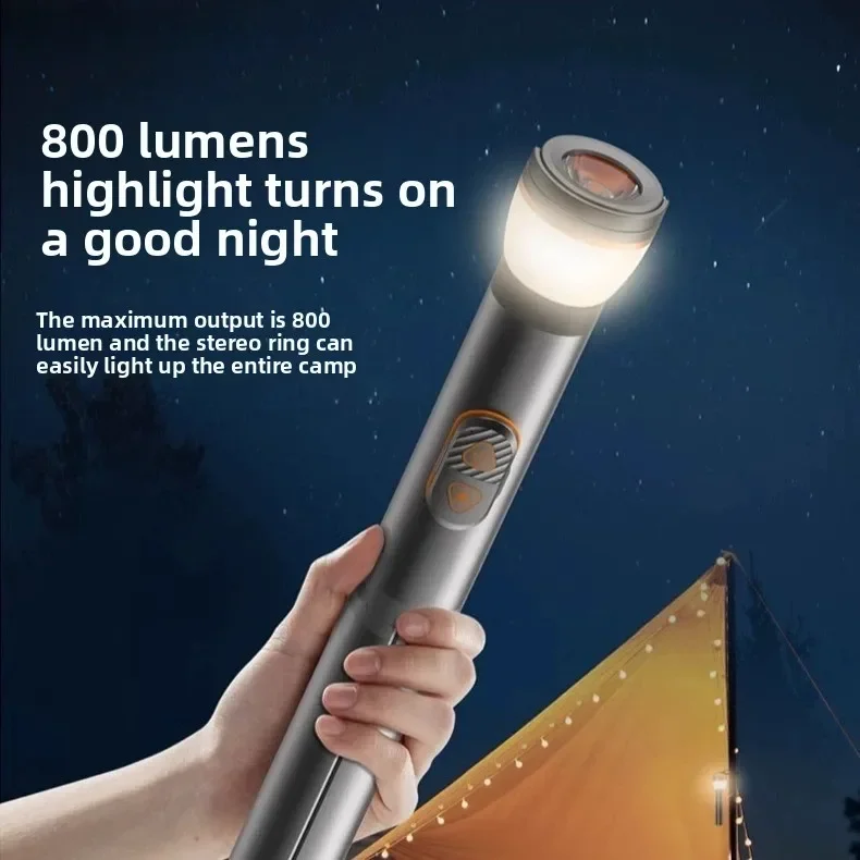 التخييم في الهواء الطلق ضوء تلسكوبي خيمة التخييم متعددة الوظائف ضوء الليل شحن عمر البطارية الطويل السوبر مشرق #5