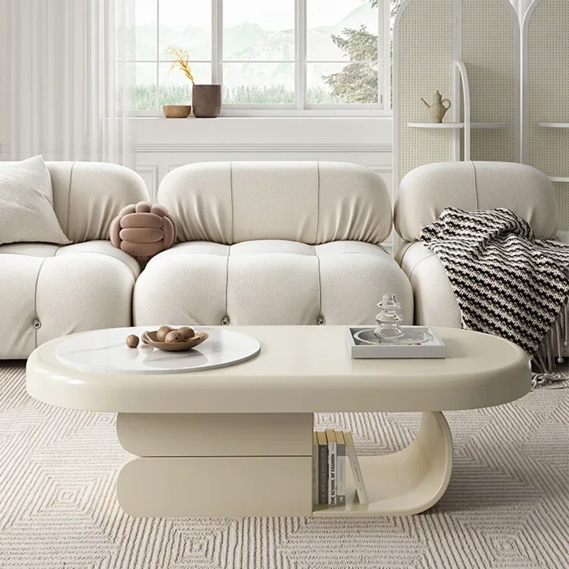 # Para design mesa de centro do agregado familiar branco armazenamento oval piso moderno mesa centro sala estar centro mesa centro de sala móveis