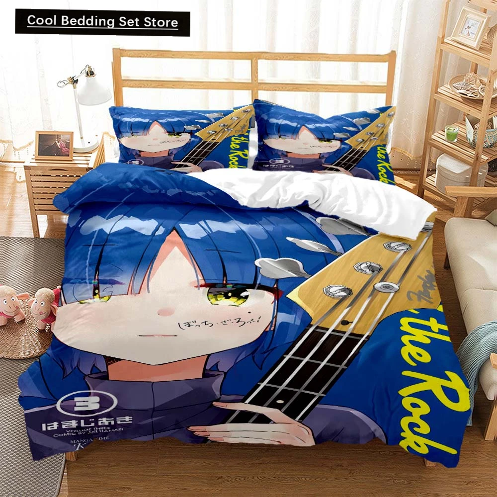 

3D Anime Lonely Rock Digital Print Polyester Bedding Sets Covers Boys Bed Linen Set For Teens Bedding Set Queen Bedding Set