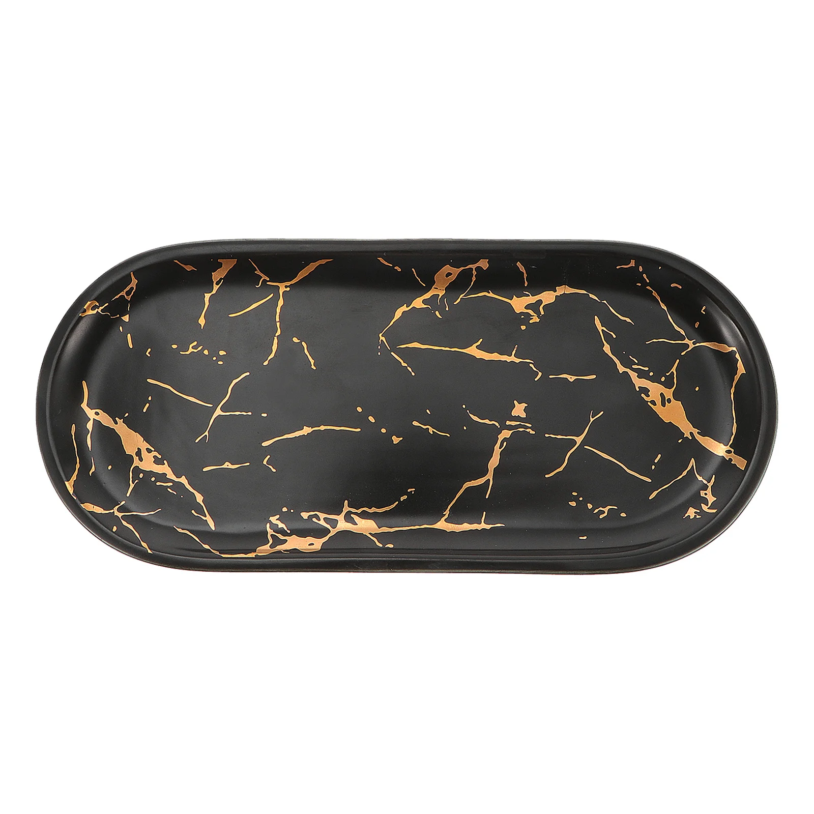 

1Pcs Ceramic Marbled Food Serving Plate Elegant Sushi Tray Jewelry Display Dish Non-Stain Home Party Sushi Tray