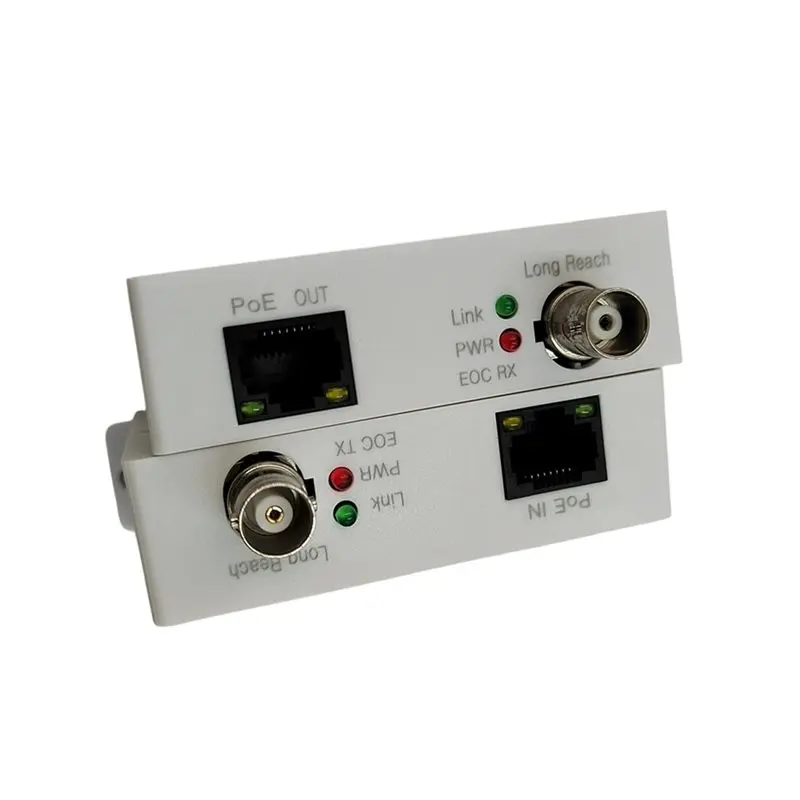 

POE Over Coax EOC Converter IP Over Coax Max 3000Ft Power And Data Transmission Over Regular RG59 Coaxial Cable