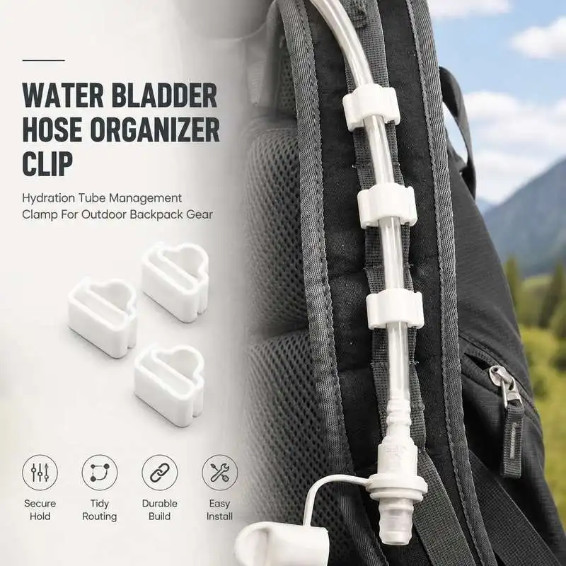Water Bladder Hose Organizer Clip Hydration Tube Management Clamp For Outdoor Backpack Gear