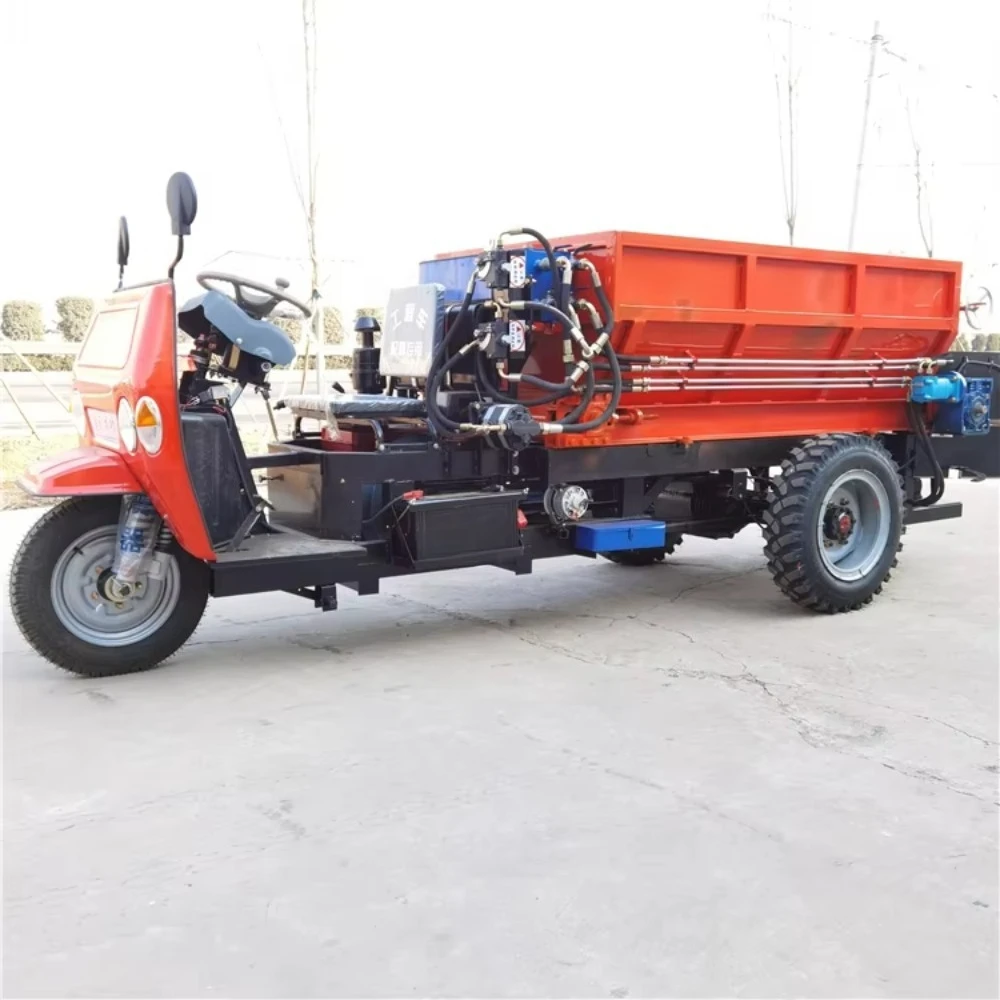 Self-Propelled Three-Wheel Fertilizer Spreader Truck for Farm Use Granular & Powder Fertilizer Distribution