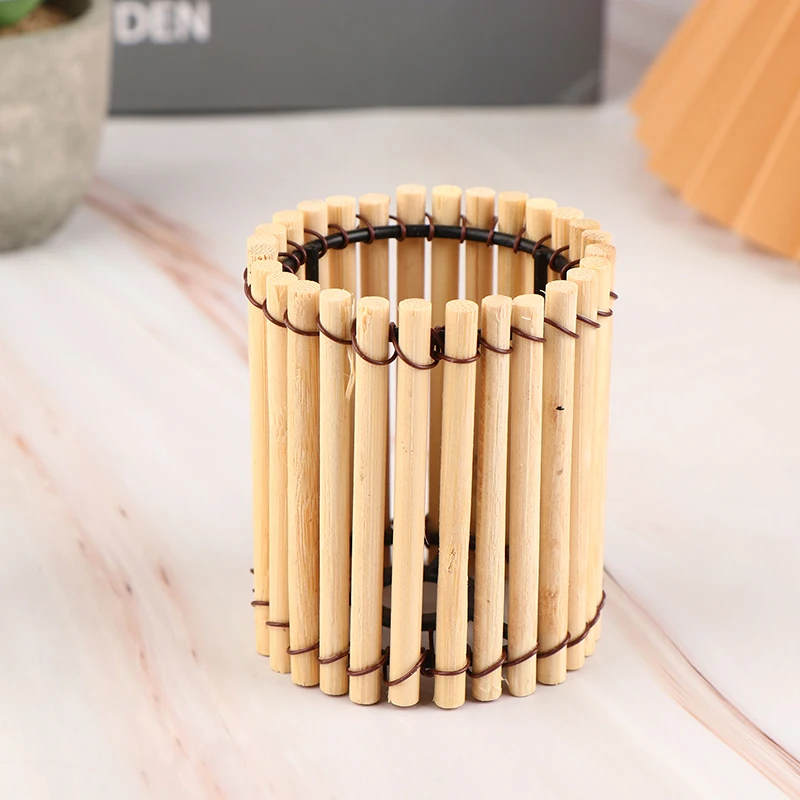 

Small Bamboo Lamp Shade Vintage Lampshade Pendant Light Cover Decorative Light Accessory