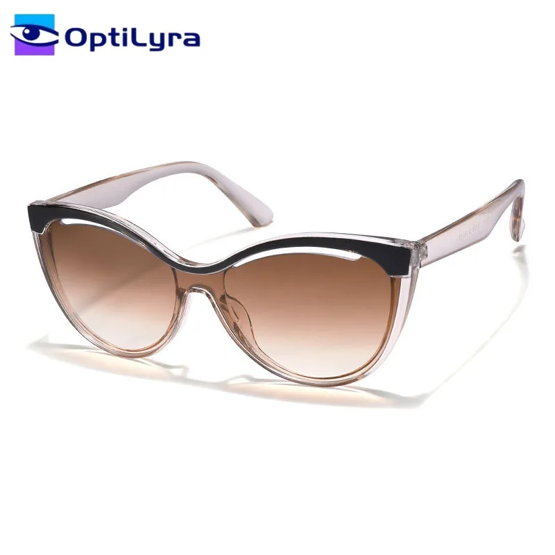 

OptiLyra Brand Trendy Street Style Cat-Eye Hollowed-Out Sunglasses UV400 Sun Protection Sunglasses Retro Women Sunglasses