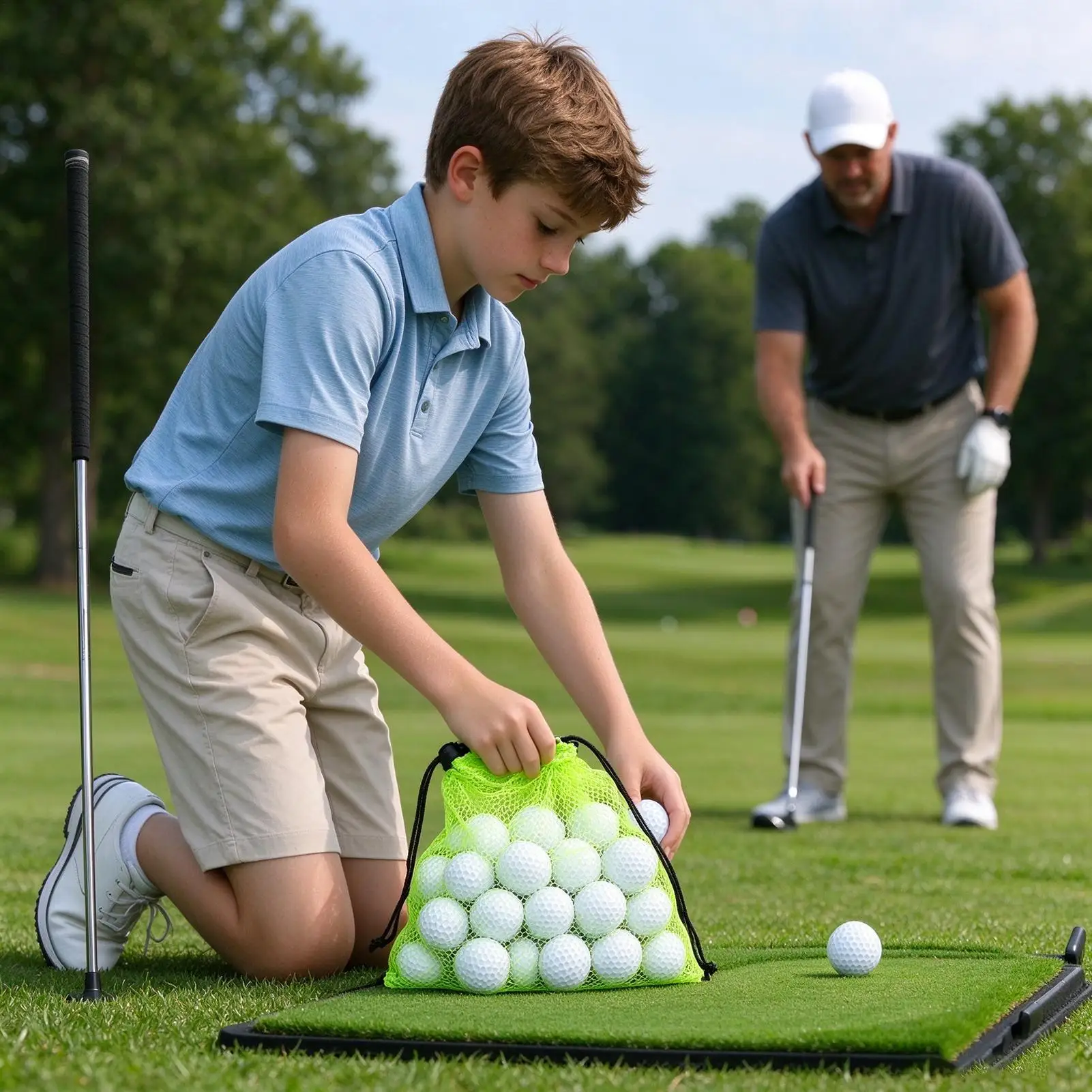 Golf Balls Bag Training Practice Lightweight Drawstring Holder Mesh Bag For Golf Balls For Fathers Husbands Grandfathers Gym Men