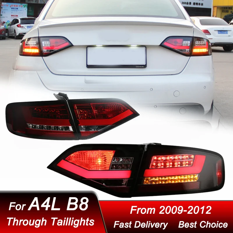 

Pop Car styling Tail Lights For Audi A4 B8 A4 2009-2012 new style full LED Tail Lamp Dynamic Turn Signal Light Tail Lamp Assembl