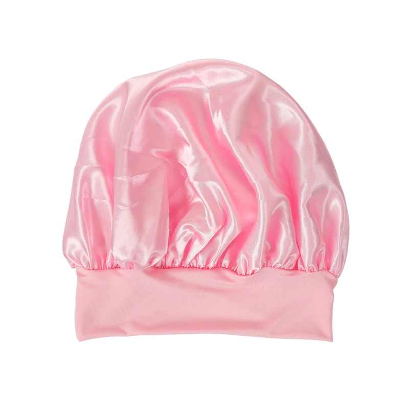 2 Stück Milchseidenimitat, breiter Krempe, Satinstoff, Damen-Haarschmuck, Haube mit elastischem Band, Kopfbedeckung, Hauben für Damen – Detail 2