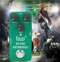 IRIN RS-01 New Retro Overload Effector Electric Guitar Bass Effects Pedal with Self-Adhesive Silicone Pads Guitar Accessories