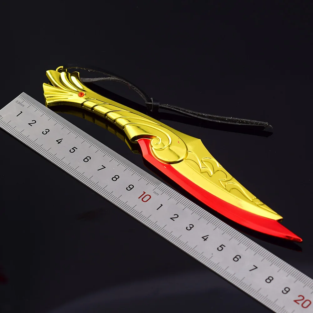 18cm7.1in Valorant Ignite พัดลมระยะประชิดอาวุธโลหะ Katana รุ่นความปลอดภัย Karambit อุปกรณ์ต่อพ่วงเกม COMBAT มีดของเล่นสะสมของขวัญ