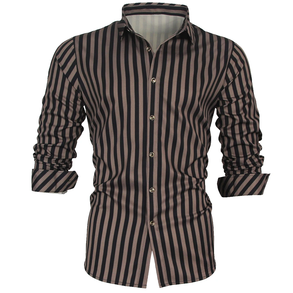 2022 brand designer striped mens shirts for men clothing korean fashion long sleeve shirt luxury dress casual clothes jersey 656