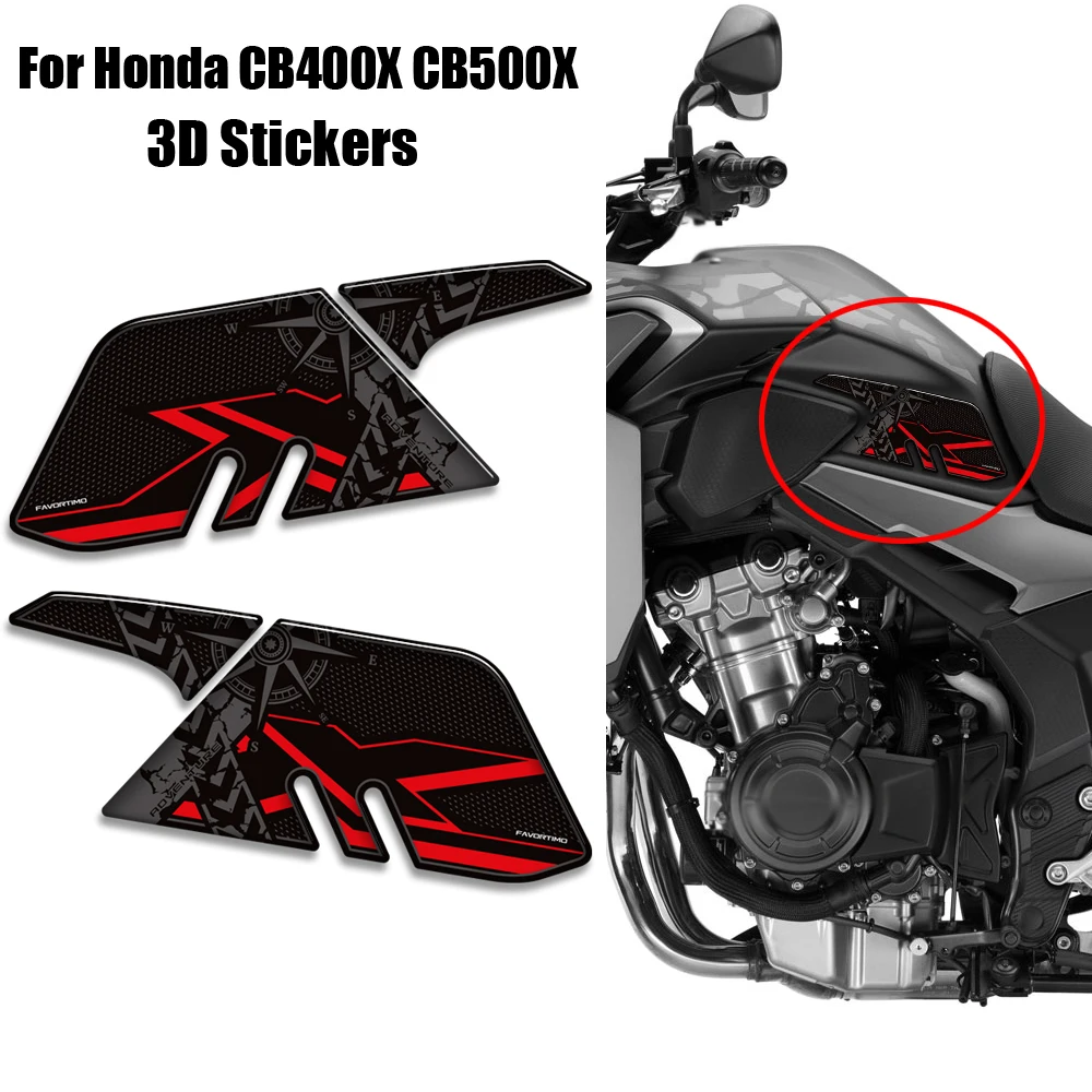 For Honda CB400X CB500X CB 400 500 CB400 CB500 X Motorcycle Tank Pad Side Grips Gas Fuel Oil Kit Knee Stickers Decals Protector