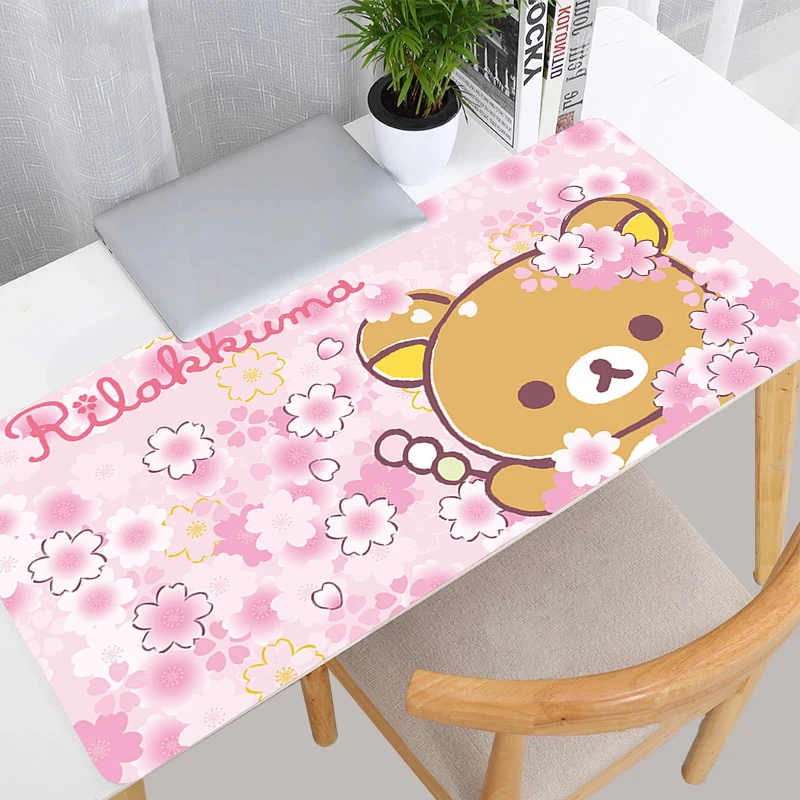 Anime mousepad impressão hd computador gamer antiderrapante bonito mouse pad portátil korilakkuma rilakkuma teclado pc kawaii tapete de mesa
