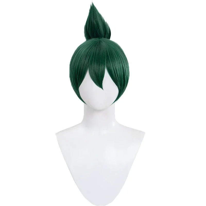 In stock Kiriko wig game cosplay wig DOKIDOKI mask headband Kiriko red mask Kiriko green hair Kiriko wig/prop