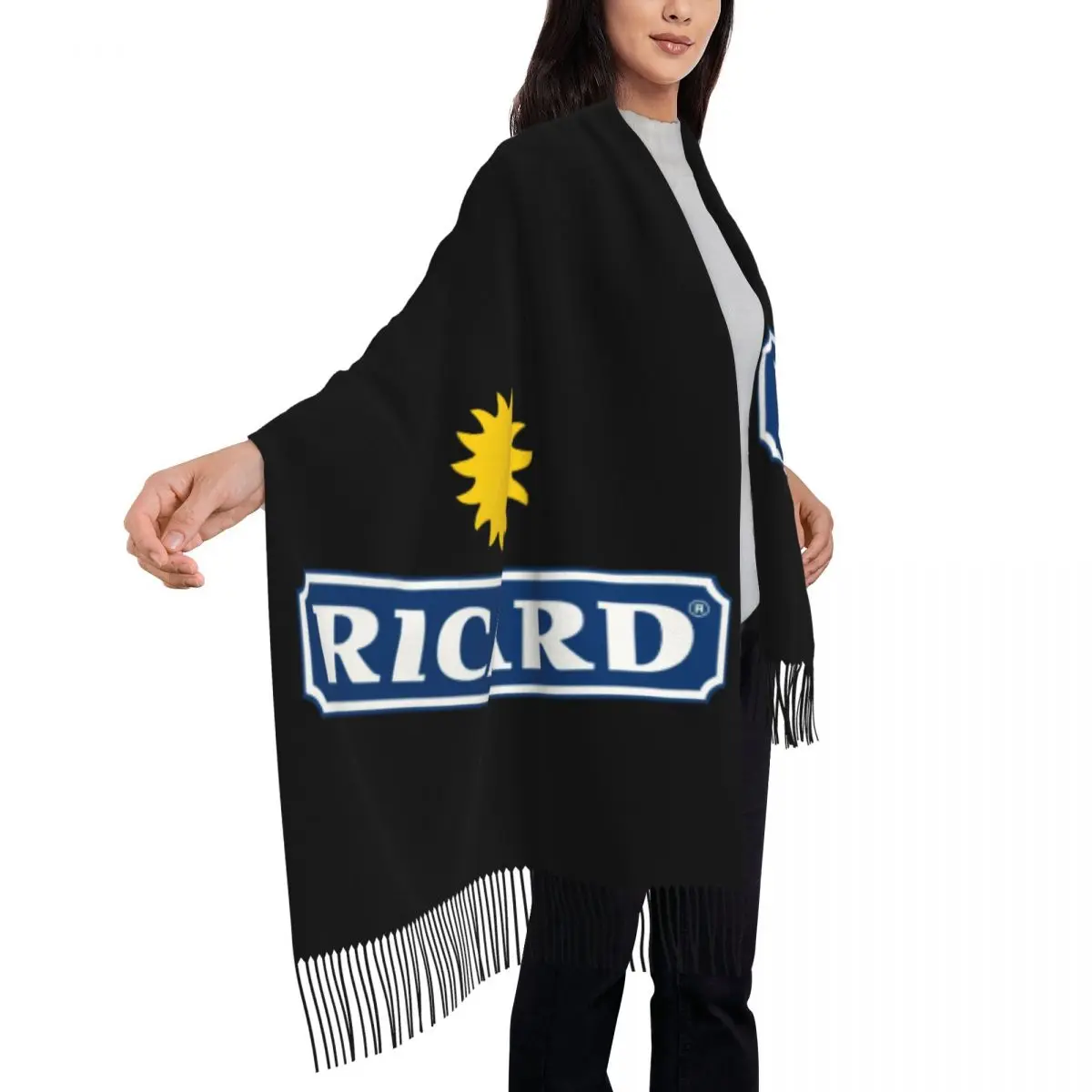 Custom Ricards Tassel Scarf Women Winter Fall Warm Shawls Wraps Lady Scarves