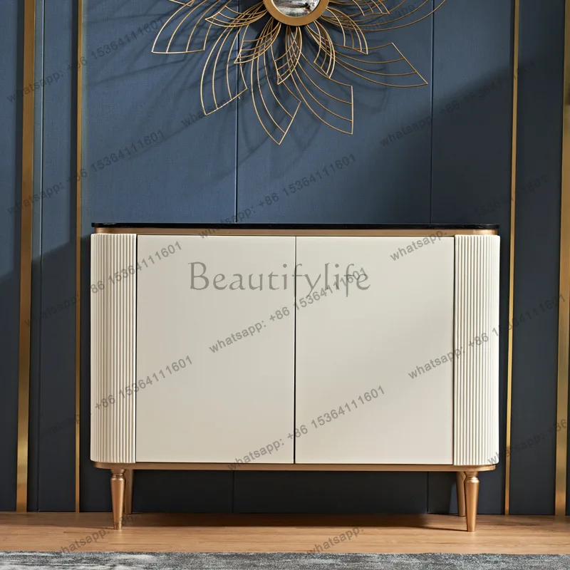 

Marble porch cabinet light luxury living room furniture home solid wood dining side cabinet