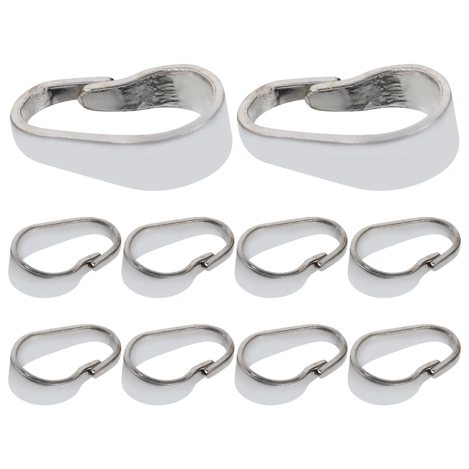 

10Pcs Pinch Clip Bail Charm Connector Silver Color Necklace Jewelry Making Supplies Metal Snap Hook Findings Clasps