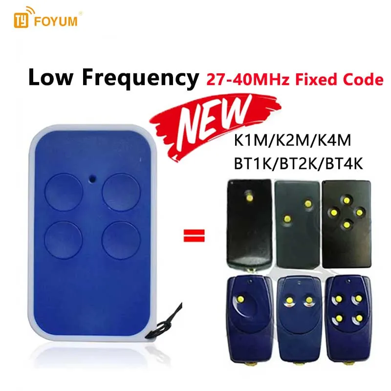 

Low Frequency 26MHz-41MHz Remote Control 40.665MHz 26.995MHz Duplicator Fixed Code HandHeld Wireless Garage Door Opener ,1PCS