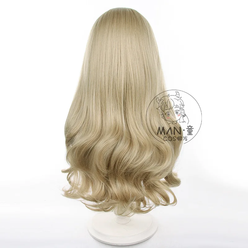 الهوية V فتاة صغيرة "Rolling Buddy" شعر مستعار تأثيري طويل مجعد الشعر هدية عيد الهالوين #4