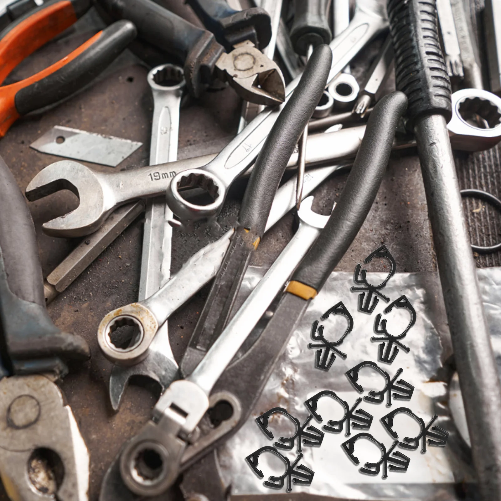 

100pcs Wire Harness Plastic Fasteners For Automotive Wiring Cable Clamp Engine Harness Fixing Car Clips Fasteners, Brake Line