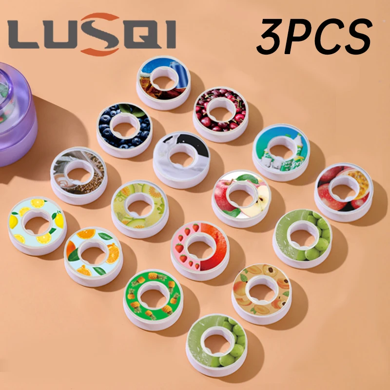 LUSQI 3pcs Flavor Pods For Sports Water Bottle Tritan Cup Flavor Rings Suitable Indoor Outdoor Sports Fitness