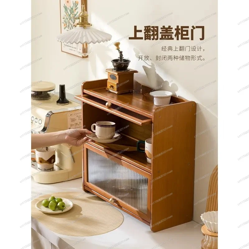 Desktop Cup Holder Storage Rack for Tea Coffee Mugs Dustproof Organizer Stand for Dining Table Kitchen Cabinet Edge Shelf