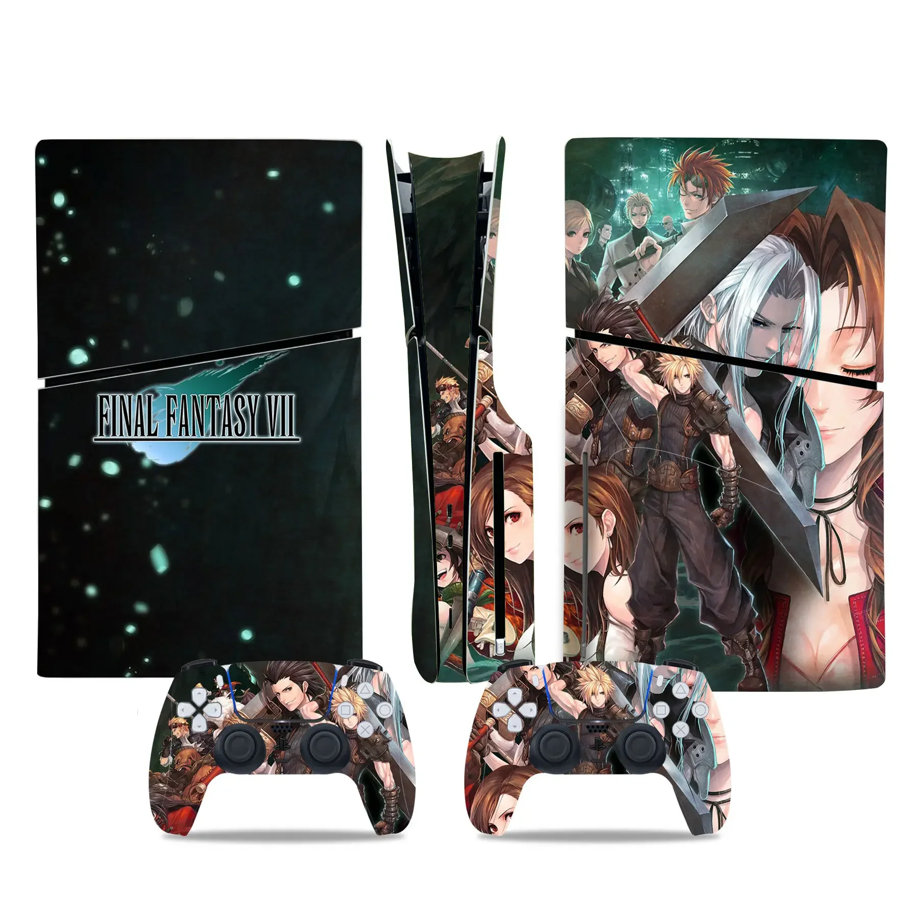 Final Fantasy FOR PS5 Slim Disc Skin Sticker Decal Cover for Console and 2 Controllers New PS5 Slim disk Skin Vinyl