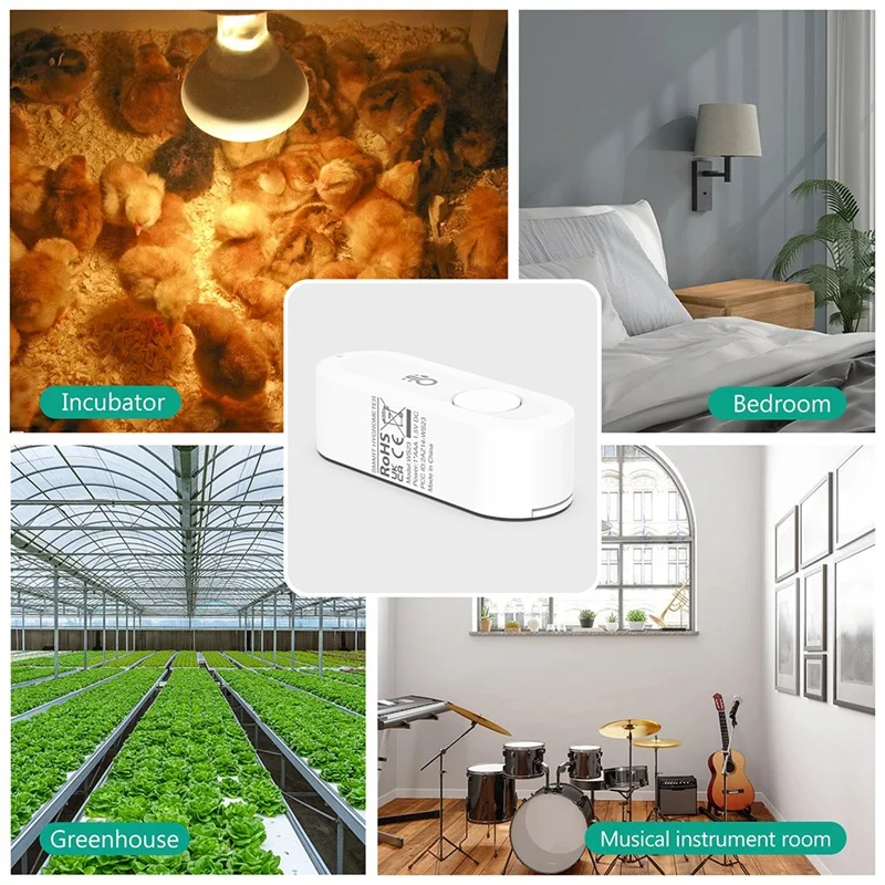 Nuevo termómetro inteligente WIFI Tuya y Sensor de humedad aplicación móvil Sensor inalámbrico de temperatura y humedad 2 uds