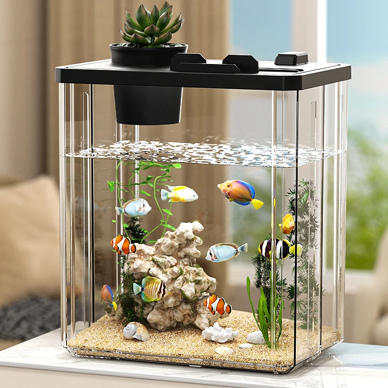 Acrylic fish tank small household decoration desktop ecological fish tank