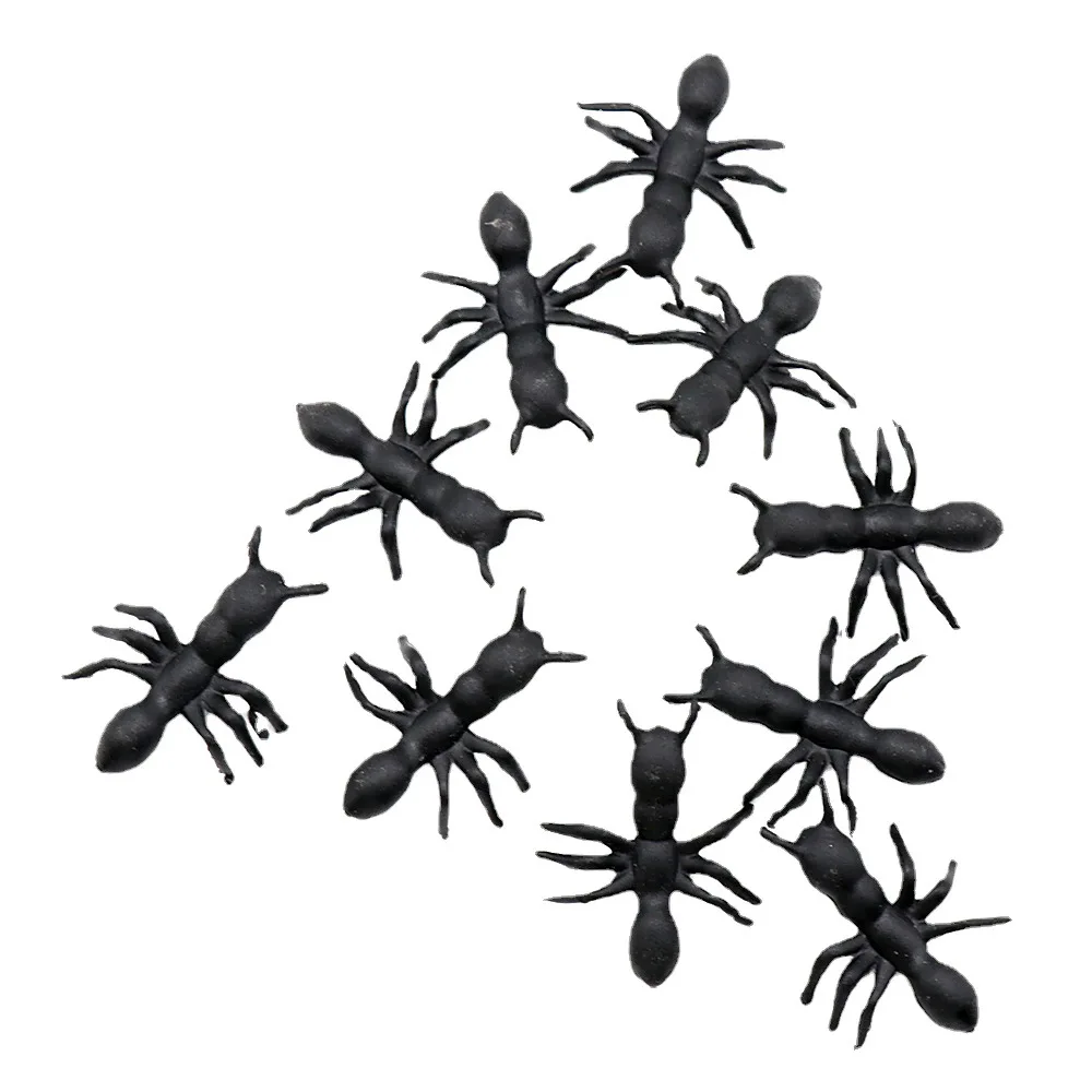 

500Pcs Fake Ants Simulated Insect Prank Toy Ants Spider Cockroach Fly Toy Figure Joke Toys Halloween Party Supplies