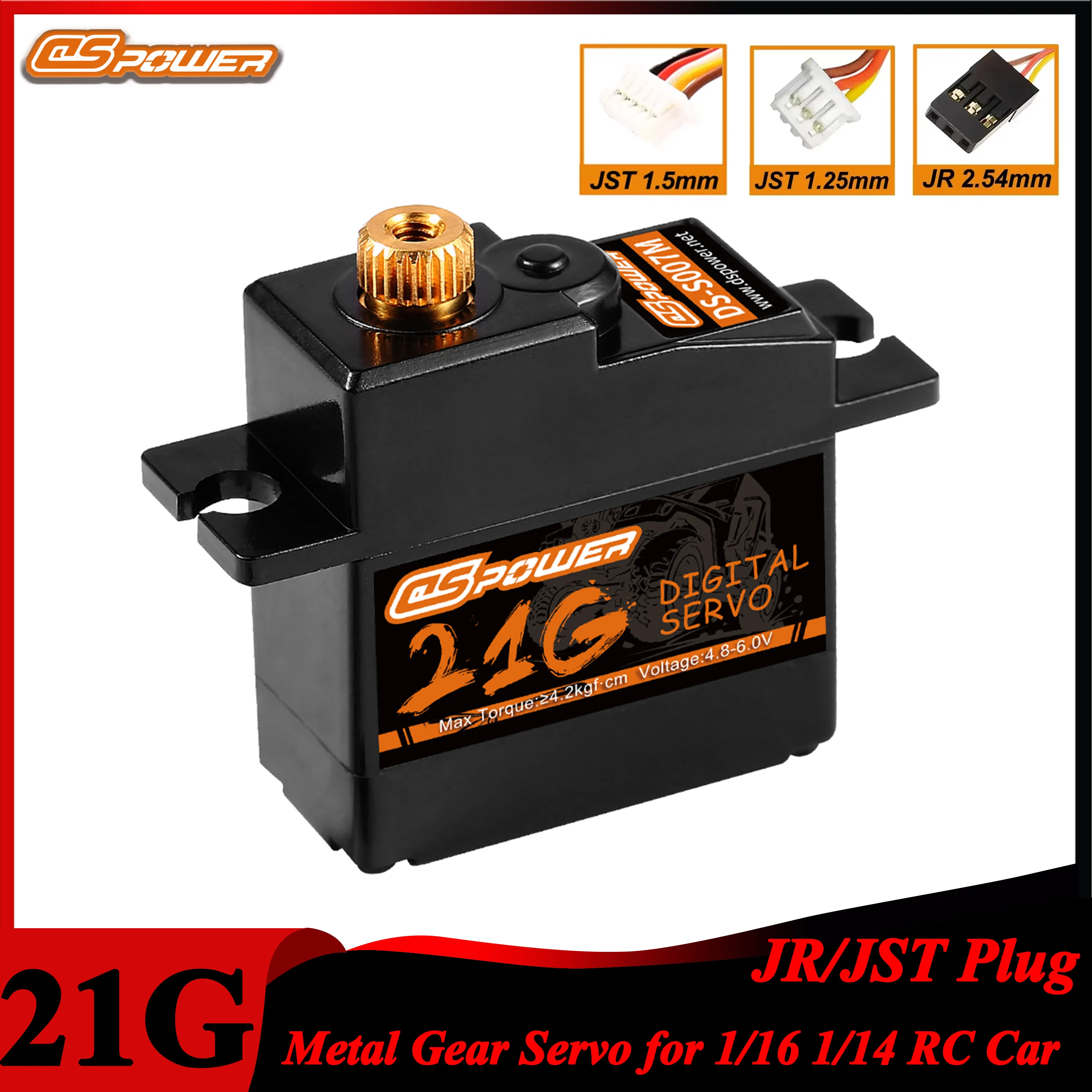 

DSpower 21g Metal Gear Digital Servo for 1/18 1/16 1/14 1/12 RC Car Plane Boat Robot Wltoys 144001 144010 Hyper Go WPL MN99S