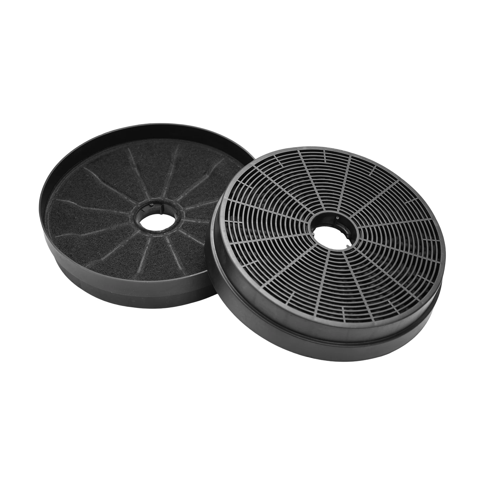2Pcs 175mm*35mm Universal Range Hood Charcoal Filter Black Activated Carbon Charcoal Filter Replacement for Kitchen Odor Removal