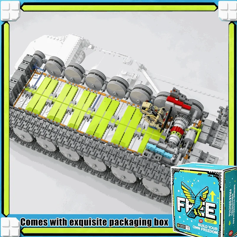 21178PCS Large Scale Army Tank Heavy Armored Combat Vehicle Model MOC Custom Building Blocks Set Educational Display Gift