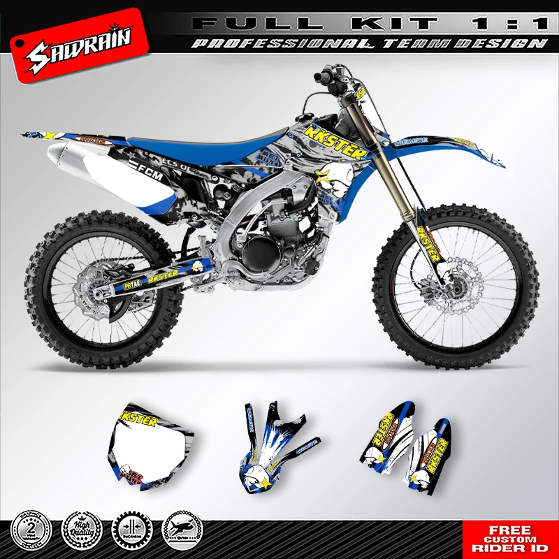 

Sawrain Motorcycle Sticker Custom Team Graphics Decals Kit For YAMAHA YZF450 2010 2011 2012 2013 012