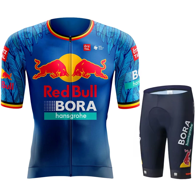 Tricuta Cycling Man 2025 Men's Clothing Mtb Red Bull Summer Sets Cycle Jersey Spring Suit Sports Set Bike Laser Cut Pants Gel