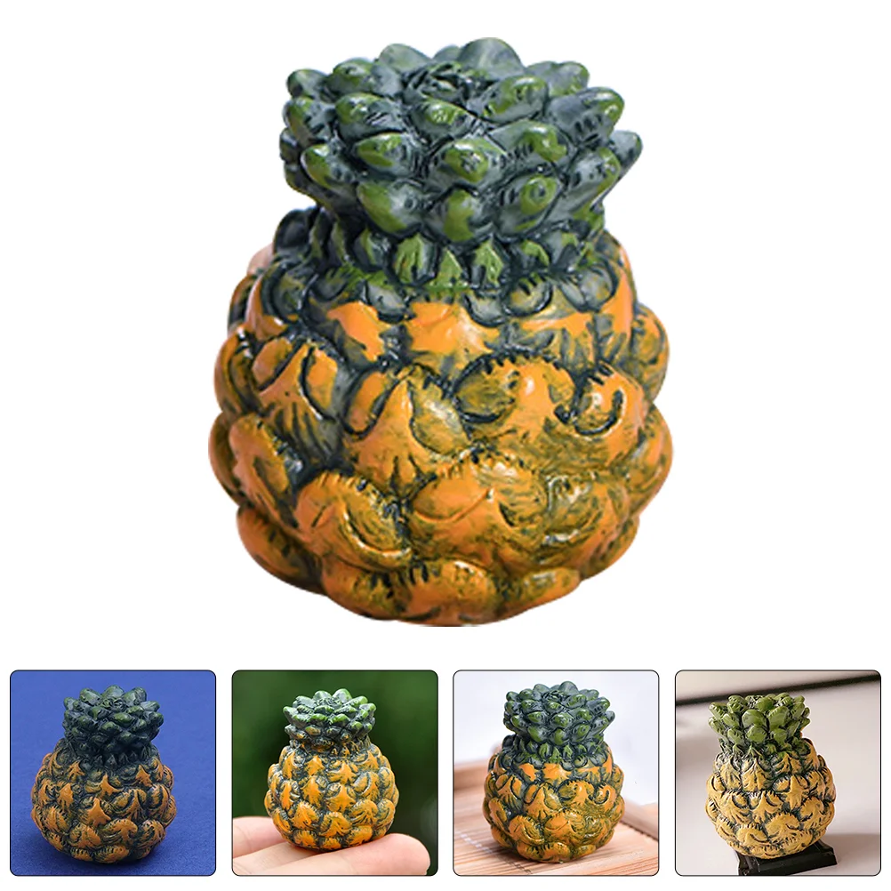 6 Pcs Canned Pineapple Artificial Fruit Photo Ornaments Mini Model Skull Realistic Models