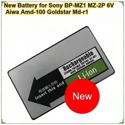 100% New Battery for Sony BP-MZ1 MZ-2P 6V Aiwa Amd-100 Goldstar Md-r1 Replacement Battery Rechargeable Bateria