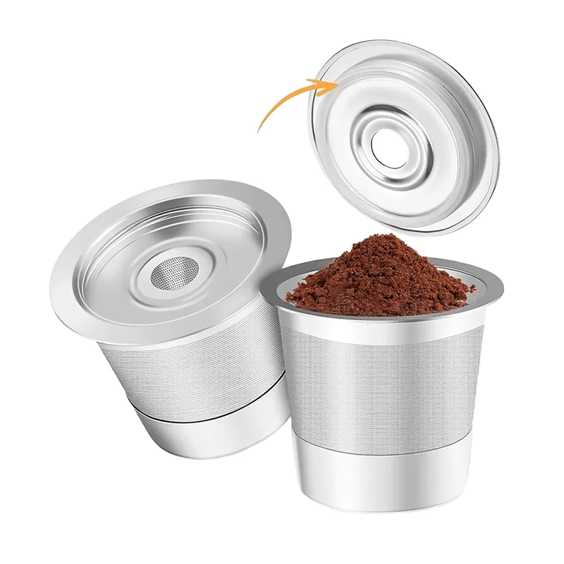 

B17B Многоразовые кофейные капсулы из нержавеющей стали для Keurig 1.0, 2 упаковки многоразовых чашек K для Keurig, для многоразовых капсул Keurig