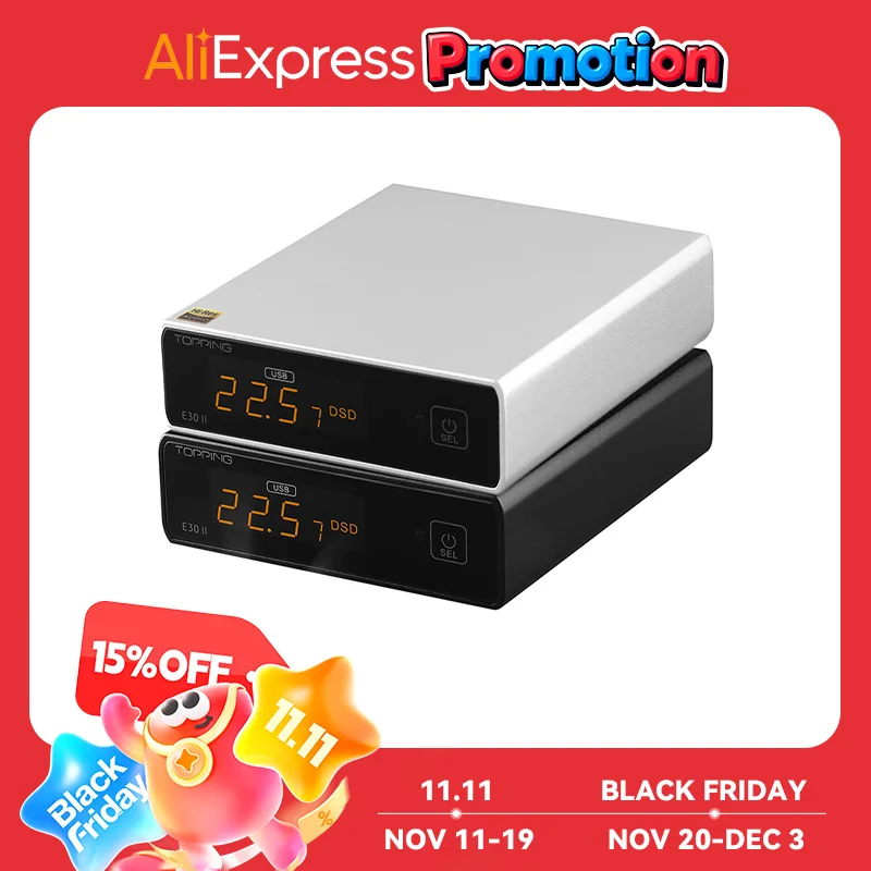 TOPPING E30II Decoder 2 * AK4493S DAC Hi-Res Audio XMOS AU208 Touch E30 II พร้อมรีโมทคอนโทรล preamp DAC