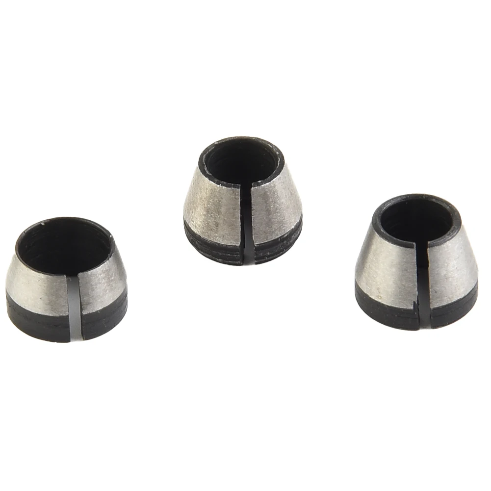 3Pack Collet Chuck Set 6/6.35/8mm Carbon Steel Router Bit Adapter For Engraving Trimming Machine Electric Router