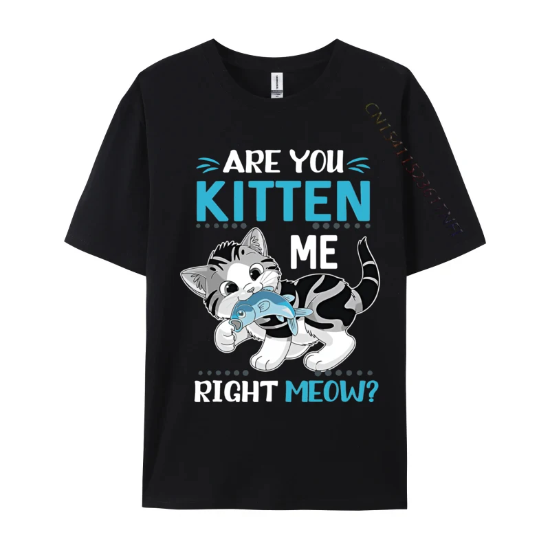 

Are You Kitten Me Right Meow Funny T-shirts Plus Size Tops Anime Printed T-shirt Cotton Casual Brand T Shirt