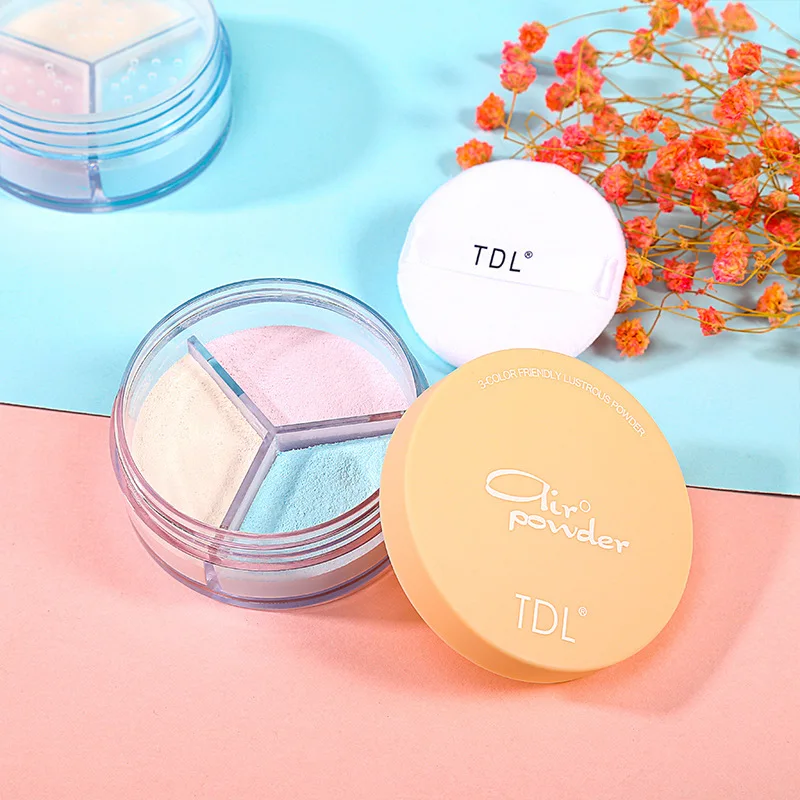 

Tri-color Skin-friendly Air Loose Powder Setting Powder Women's Long-lasting Waterproof and Sweat-proof Concealer Makeup